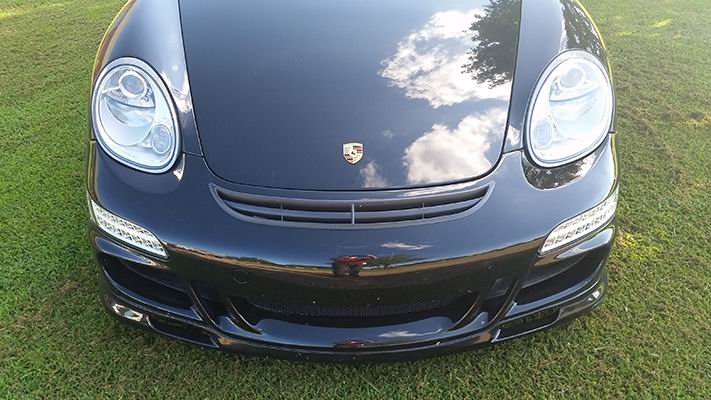 Porsche 987 Cayman with GT3 Front bumper and 997.2 DRL.