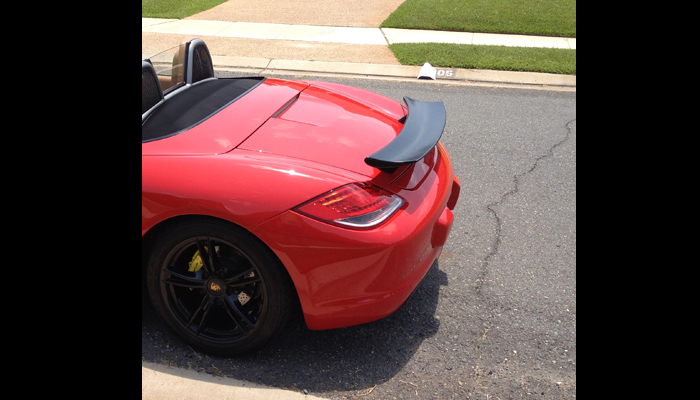Porsche 987 Boxster with Cayman R Wing.